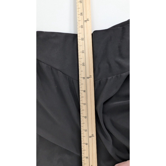 Clara Sun Woo Wide Leg Palazzo Pants 1XL Black Pull On Slinky Comfort Travel - Picture 8 of 9